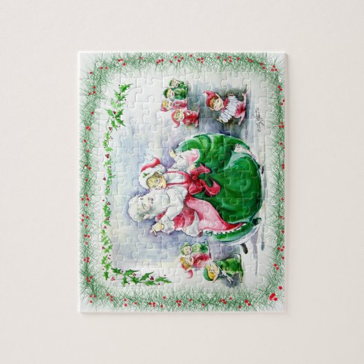 Waltzing Santa en Mrs Claus Puzzle Legpuzzel (Verticaal)