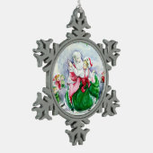 Waltzing Santa en Mrs Claus Snowflake Ornament (Links)