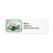 Waltzing Santa & Mrs Claus Avery Label (Voorkant)