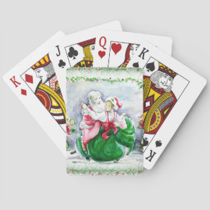 Waltzing Santa & Mrs..Claus(vergroot)Speelkaarten Pokerkaarten