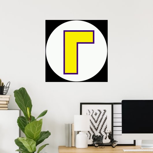 Waluigi Icon Poster (Thuiskantoor)
