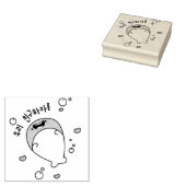 Walvis 우리 친구하 자Laten we vrienden Koreaanse Rubber  Rubberstempel (Gestempeld)
