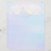 Walvis - 8,5 inch x 11 inch briefpapier (Voorkant / Achterkant)