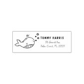Walvis | Aangepaste kindernaam & retouradres Zelfinktende Stempel (Design)