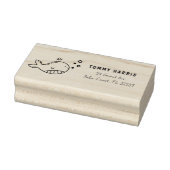 Walvis | Aangepaste naam kind & retouradres Rubberstempel (Stempel)
