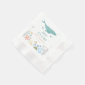Walvis Ahoy Het is een jongen Baby shower Servet (Hoek)