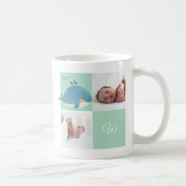 Walvis • Alfabet Monogram Cute Baby Shower Koffiemok