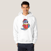 Walvis als brandweerschip met slang hoodie (Voorkant volledig)
