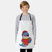 Walvis als brandweerschip met slang schort (Gedragen)