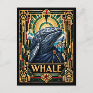 Walvis, Art Deco Wildlife Briefkaart