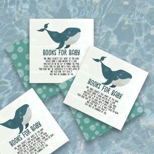 walvis baby baby shower informatiekaartje