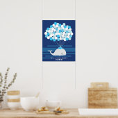 Walvis | Baby shower gast boek Print (Keuken)