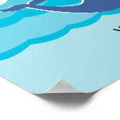 Walvis | Baby shower gast boek Print (Hoek)