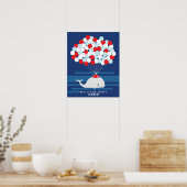 Walvis | Baby shower gast boek Print (Keuken)