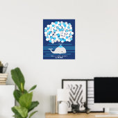 Walvis | Baby shower gast boek Print (Thuiskantoor)