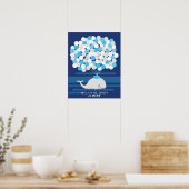 Walvis | Baby shower gast boek Print (Keuken)