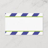 Walvis Baby shower Luier Raffle Ticket, Navy Green Informatiekaartje (Achterkant)