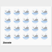 Walvis Baby Shower Ronde Sticker (Vel)