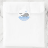 Walvis Baby Shower Ronde Sticker (Tas)