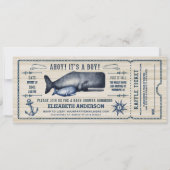 walvis, Baby shower Ticket Invitation Kaart (Voorkant)