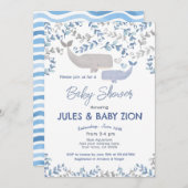 Walvis Baby Shower Uitnodiging (Voorkant / Achterkant)
