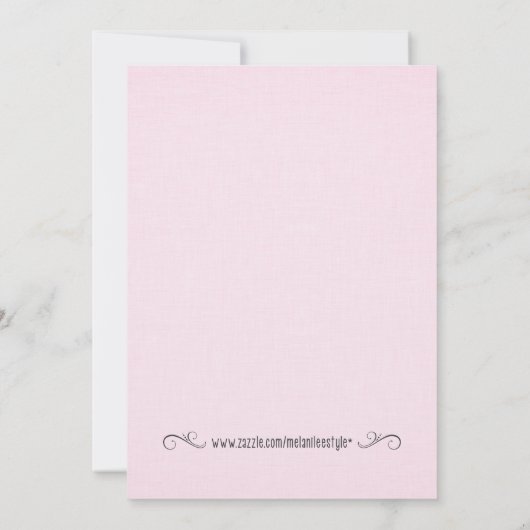 Walvis Baby Shower Uitnodiging Roze (Achterkant)