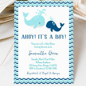 Walvis Babyshower Kaart