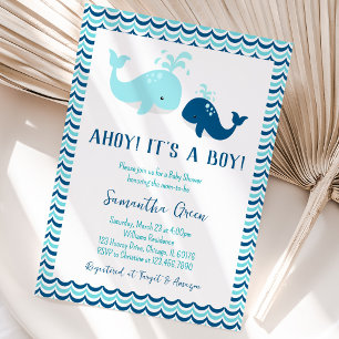 Walvis Babyshower Kaart