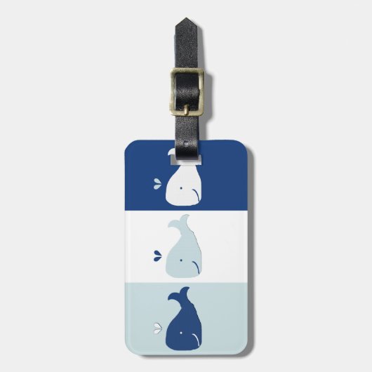 walvis bagagelabel (Voorkant verticaal)