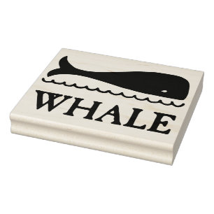 Walvis bij Zee Tekening Rubber Art Stamp Rubberstempel