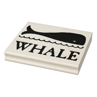 Walvis bij Zee Tekening Rubber Art Stamp Rubberstempel