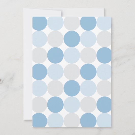 Walvis blauw grijs baby jongen douche kaart (Achterkant)