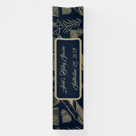  walvis blauw spandoek (Verticaal)