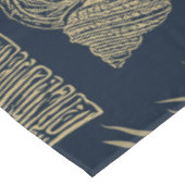 walvis blauw tafelkleed (Gekanteld)