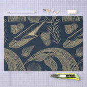  walvis blauw tissuepapier (Craft)