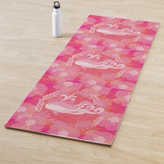 Walvis bloem van het leven yogamat (In situ)