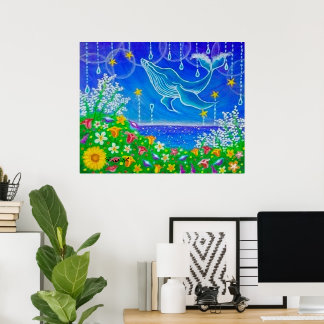 Walvis & Bloemen Poster