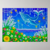 Walvis & Bloemen Poster (Voorkant)
