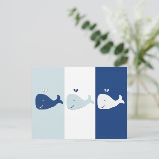 walvis briefkaart (Staand voorkant)