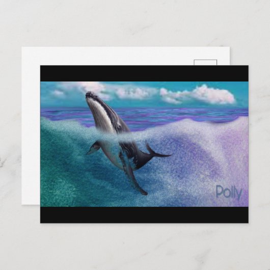 walvis briefkaart (Voorkant / Achterkant)