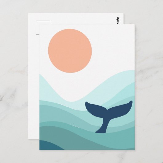 walvis briefkaart (Voorkant / Achterkant)