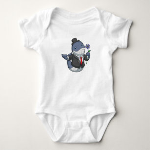 Walvis Bruidegom Bloem Romper