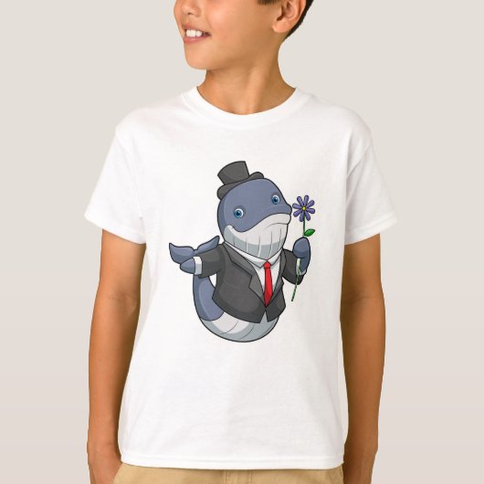 Walvis Bruidegom Bloem T-shirt (Voorkant)