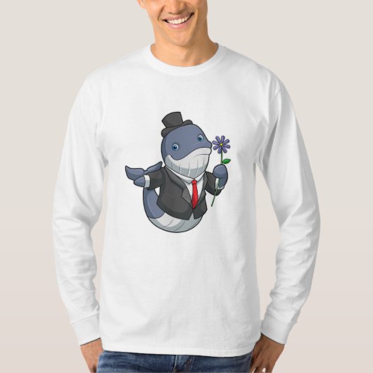 Walvis Bruidegom Bloem T-shirt (Voorkant)