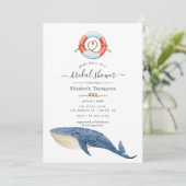 Walvis Bruiloftsborrel Nautisch Kaart (Staand voorkant)