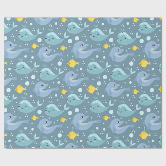 walvis cadeaupapier (Vlak)