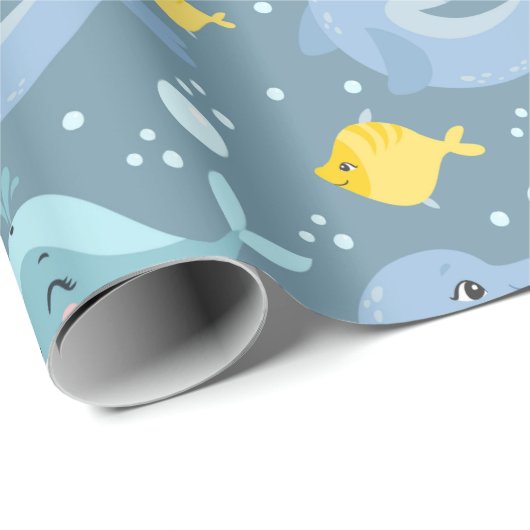 walvis cadeaupapier (Rol Hoek)