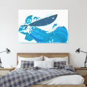 walvis canvas afdruk (Insitu (Slaapkamer))
