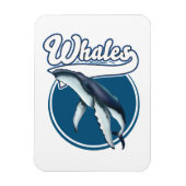 Walvis cartoon logo magneet (Verticaal)
