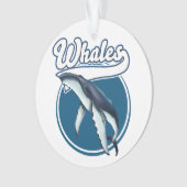 Walvis cartoon logo ornament (voorkant)